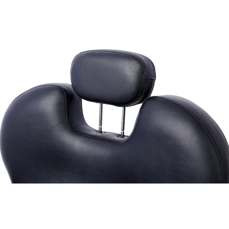Sedia da salone in pelle sintetica nera, regolabile in altezza, monoposto