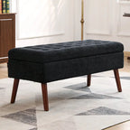 Panca Contenitore – Lino / Pelle, Vari Colori, 1 Posto