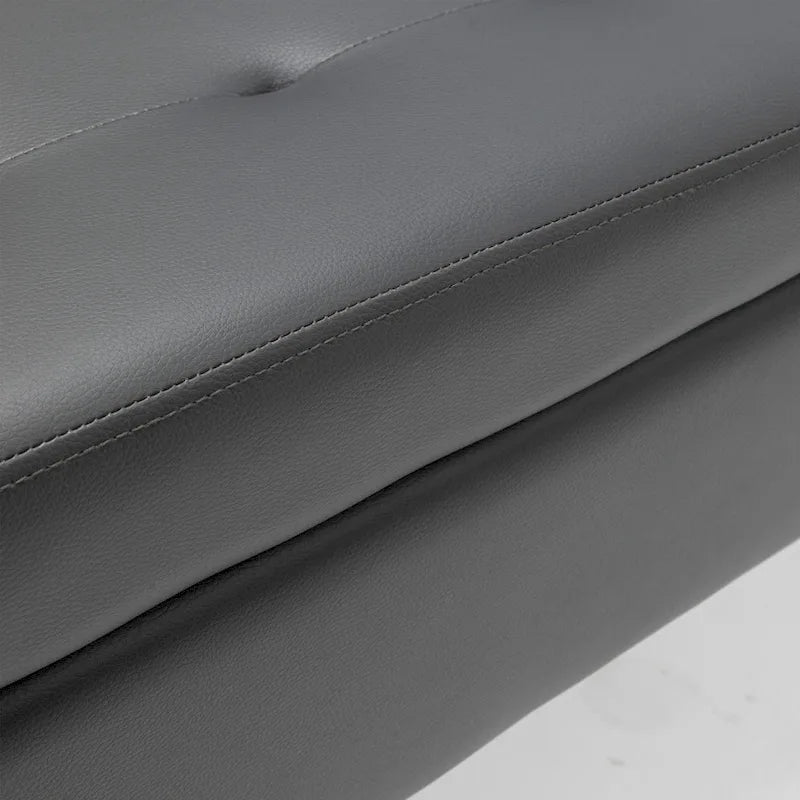Panca Contenitore – Lino / Pelle, Vari Colori, 1 Posto