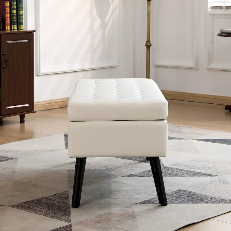 Panca Contenitore – Lino / Pelle, Vari Colori, 1 Posto