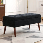 Panca Contenitore – Lino / Pelle, Vari Colori, 1 Posto