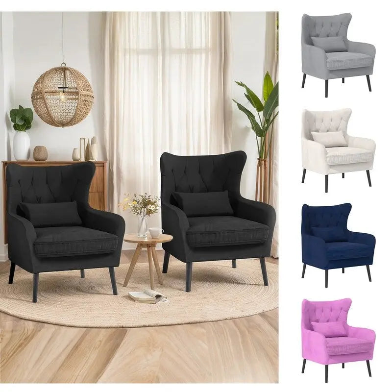 Poltrona a pozzetto in velluto trapuntato, Blu marino / Grigio / Bianco / Nero / Rosa, Posto singolo