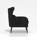 Poltrona a pozzetto in velluto trapuntato, Blu marino / Grigio / Bianco / Nero / Rosa, Posto singolo