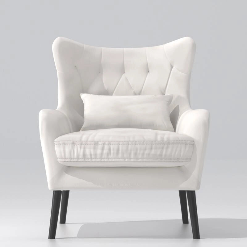 Poltrona a pozzetto in velluto trapuntato, Blu marino / Grigio / Bianco / Nero / Rosa, Posto singolo