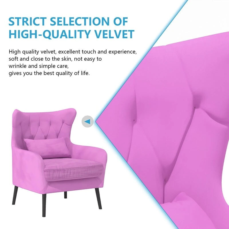 Poltrona a pozzetto in velluto trapuntato, Blu marino / Grigio / Bianco / Nero / Rosa, Posto singolo