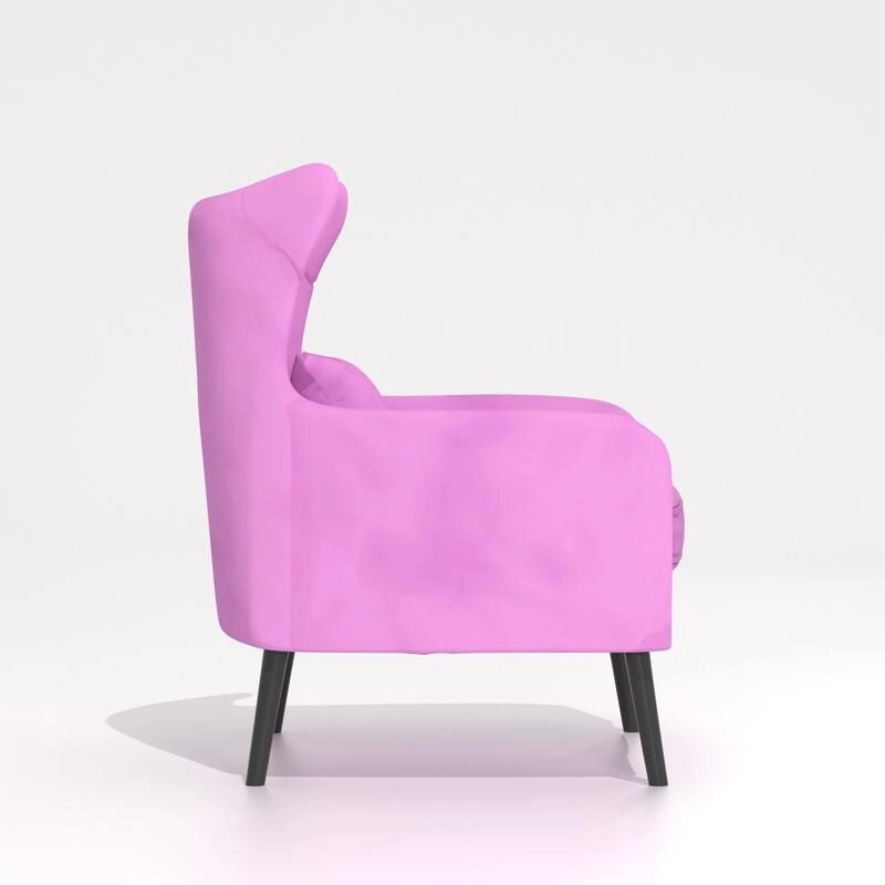 Poltrona a pozzetto in velluto trapuntato, Blu marino / Grigio / Bianco / Nero / Rosa, Posto singolo