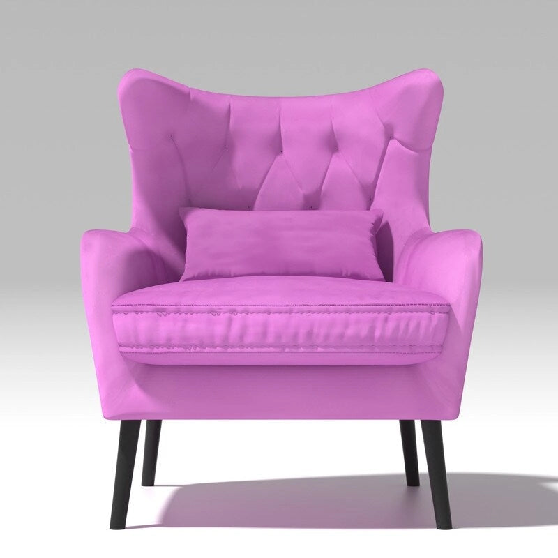 Poltrona a pozzetto in velluto trapuntato, Blu marino / Grigio / Bianco / Nero / Rosa, Posto singolo