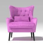 Poltrona a pozzetto in velluto trapuntato, Blu marino / Grigio / Bianco / Nero / Rosa, Posto singolo