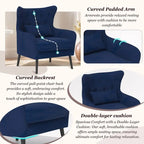Poltrona a pozzetto in velluto trapuntato, Blu marino / Grigio / Bianco / Nero / Rosa, Posto singolo