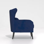 Poltrona a pozzetto in velluto trapuntato, Blu marino / Grigio / Bianco / Nero / Rosa, Posto singolo