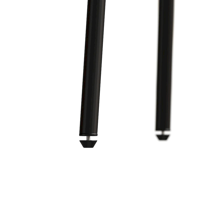 Sedia da pranzo in velluto Teddy bianco con gambe in metallo nero, set da 2
