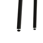 Sedia da pranzo in velluto Teddy bianco con gambe in metallo nero, set da 2