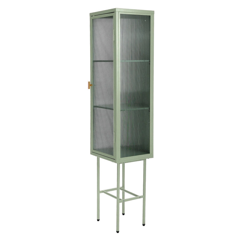 Divano componibile a L in velluto a coste con chaise longue reversibile — Grigio / Beige / Marrone rossiccio / Verde