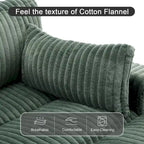 Set Divano Chaise Longue in Cotone Felpato, 2 pezzi, Colori Multipli, 2 o 4 Cuscini
