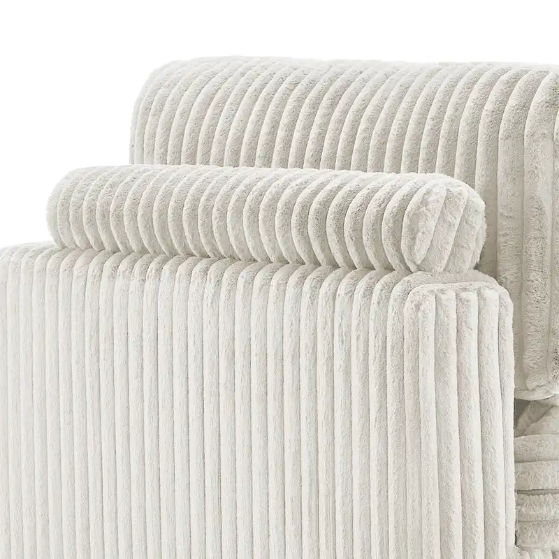 Set Divano Chaise Longue in Cotone Felpato, 2 pezzi, Colori Multipli, 2 o 4 Cuscini