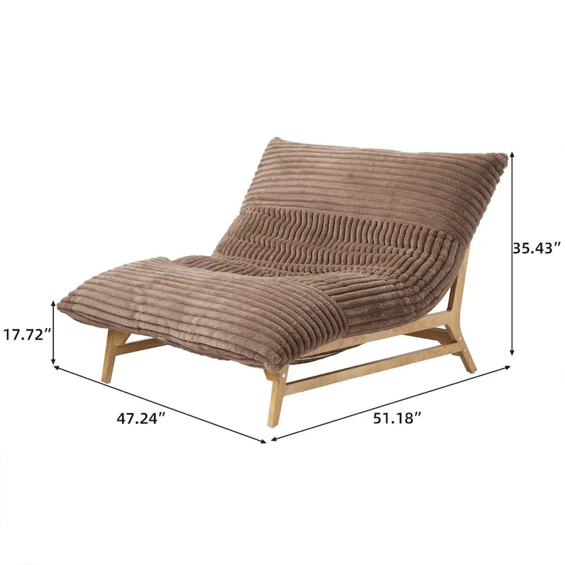 Poltrona a sacco – Bianco/Marrone chiaro/Nero, Convertibile 3 in 1, 1 Persona
