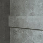 Armadio Aperto con 2 Aste Appendiabiti e 3 Cassetti, Bianco / Grigio / Marrone