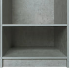 Armadio Aperto con 2 Aste Appendiabiti e 3 Cassetti, Bianco / Grigio / Marrone
