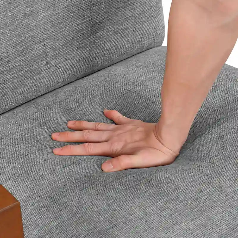 Poltrona d'accento in ciniglia beige, stile classico, 1 posto