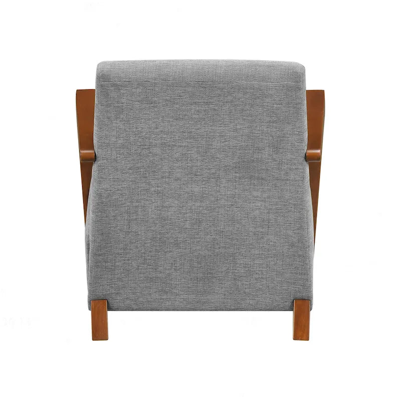 Poltrona d'accento in ciniglia beige, stile classico, 1 posto