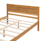 Letto a piattaforma in legno rovere/espresso con testiera, matrimoniale francese e matrimoniale, 1 persona