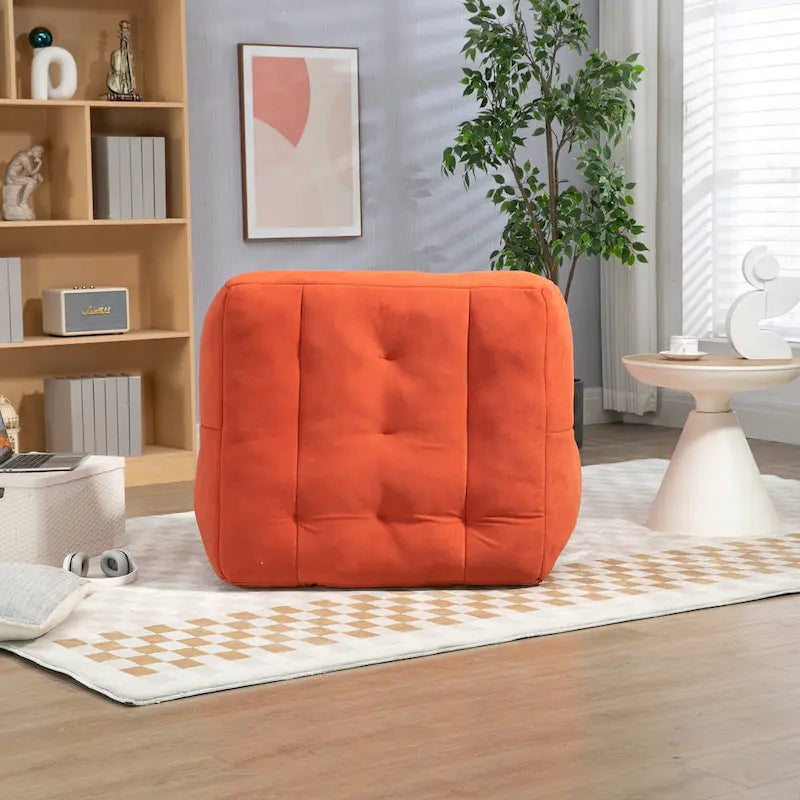 Poltrona in velluto con pouf, vari colori, 1 persona