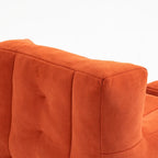 Poltrona in velluto con pouf, vari colori, 1 persona