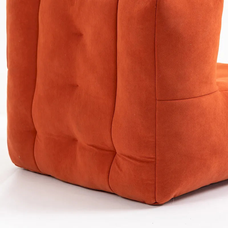 Poltrona in velluto con pouf, vari colori, 1 persona