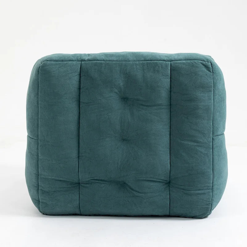 Poltrona in velluto con pouf, vari colori, 1 persona