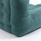 Poltrona in velluto con pouf, vari colori, 1 persona