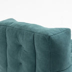 Poltrona in velluto con pouf, vari colori, 1 persona