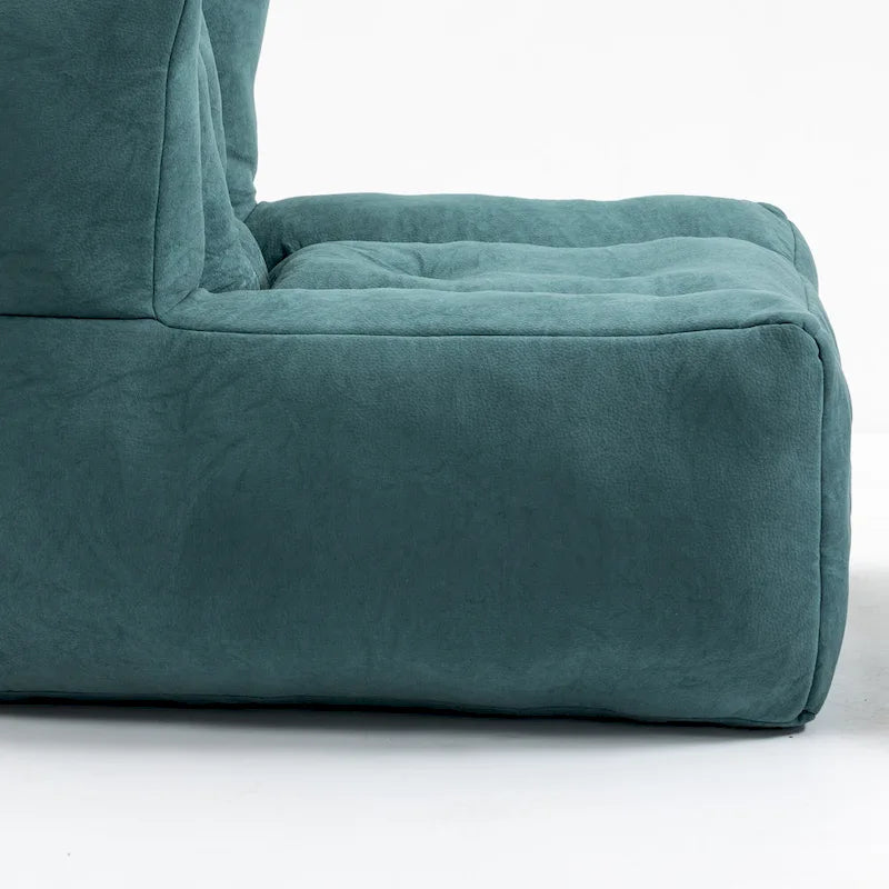 Poltrona in velluto con pouf, vari colori, 1 persona