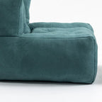Poltrona in velluto con pouf, vari colori, 1 persona