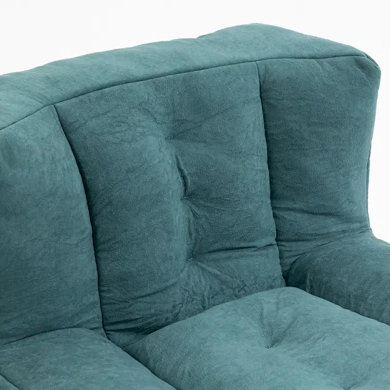 Poltrona in velluto con pouf, vari colori, 1 persona