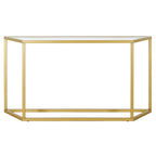 Tavolo Consolle con piano in vetro - Bronzo Annerito / Oro / Argento
