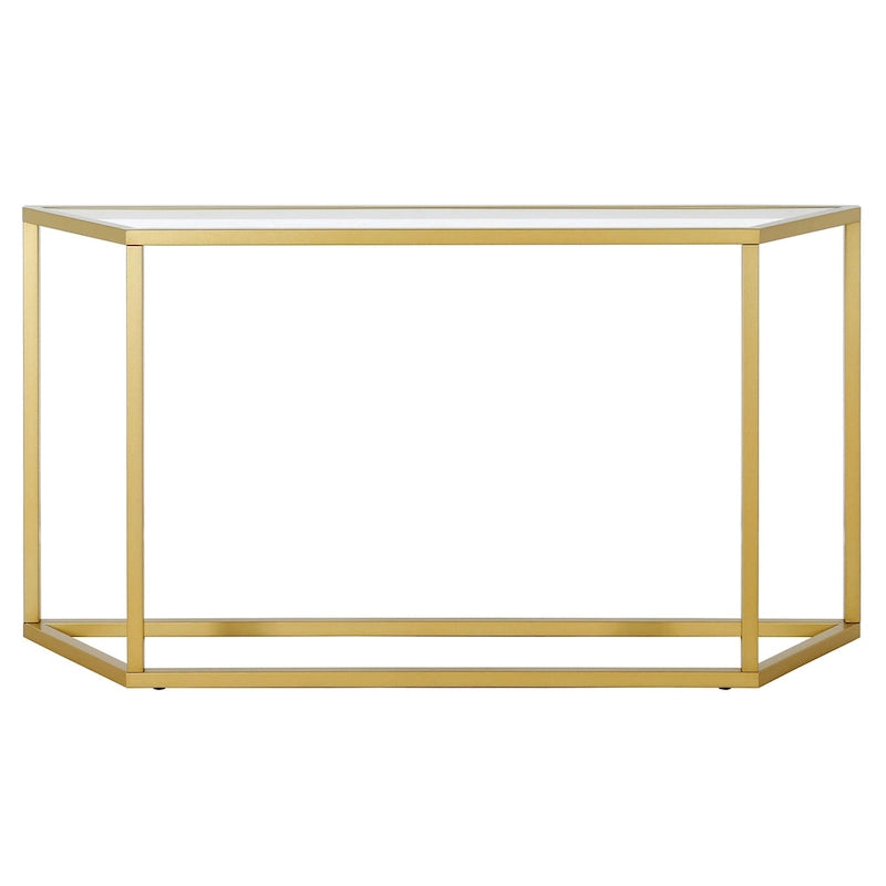 Tavolo Consolle con piano in vetro - Bronzo Annerito / Oro / Argento