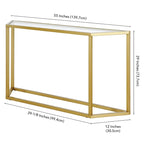 Tavolo Consolle con piano in vetro - Bronzo Annerito / Oro / Argento