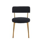 Set di 2 sedie da pranzo — Nero / Beige+Nero / Beige+Oro / Nero+Oro, Mid-Century, Tessuto Teddy