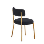 Set di 2 sedie da pranzo — Nero / Beige+Nero / Beige+Oro / Nero+Oro, Mid-Century, Tessuto Teddy