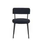 Set di 2 sedie da pranzo — Nero / Beige+Nero / Beige+Oro / Nero+Oro, Mid-Century, Tessuto Teddy