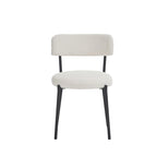 Set di 2 sedie da pranzo — Nero / Beige+Nero / Beige+Oro / Nero+Oro, Mid-Century, Tessuto Teddy
