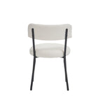 Set di 2 sedie da pranzo — Nero / Beige+Nero / Beige+Oro / Nero+Oro, Mid-Century, Tessuto Teddy