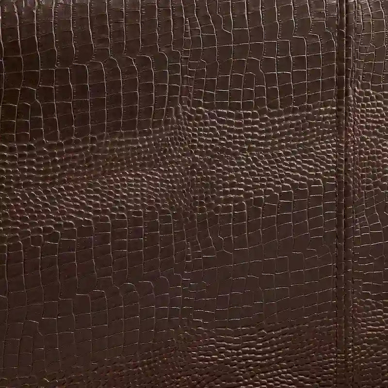 Letto a piattaforma in similpelle marrone, stile moderno a basso profilo, adatto a 1–2 persone