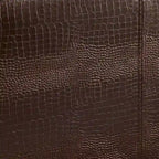 Letto a piattaforma in similpelle marrone, stile moderno a basso profilo, adatto a 1–2 persone