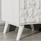 Comodino a 1 cassetto in legno massello grigio cenere