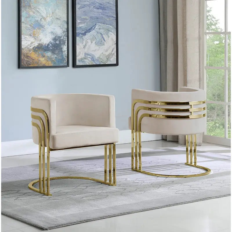 Poltrona d'accento in velluto con base dorata — Blu navy / Nero / Beige / Grigio scuro, Singola