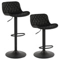 Sgabelli da bar girevoli in pelle sintetica bianchi e neri, set da 2 / set da 4