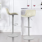 Sgabelli da bar girevoli in pelle sintetica bianchi e neri, set da 2 / set da 4
