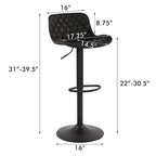 Sgabelli da bar girevoli in pelle sintetica bianchi e neri, set da 2 / set da 4