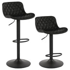 Sgabelli da bar girevoli in pelle sintetica bianchi e neri, set da 2 / set da 4